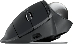 Трекбол Logitech Trackball MX Ergo S графитовый оптическая 2048dpi silent беспров. BT/Radio USB 8but (910-007263)