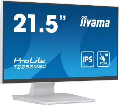 Монитор Iiyama 21.5" ProLite T2252MSC-W2 белый IPS LED 5ms 16:9 HDMI M/M матовая 250cd 178гр/178гр 1920x1080 DP FHD USB Touch 4.5кг