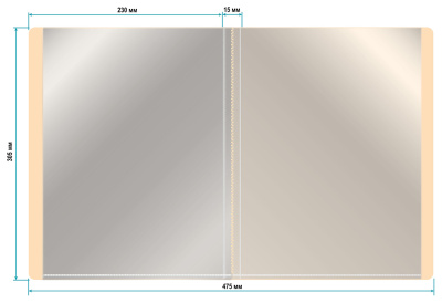 Папка-портфолио с 40 прозр.вклад. Бюрократ Gems GEMPP40CREAM A4 пластик 0.7мм карм.на лиц.стор. кремовый жемчуг