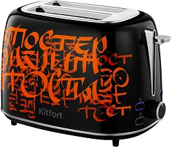Тостер Kitfort КТ-6464 1080Вт черный/красный