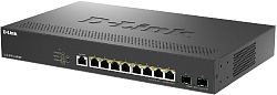 Коммутатор D-Link DGS-1210-10XP/ME/C1A (L2) 8x1Гбит/с 2SFP+ 8PoE+ 240W управляемый