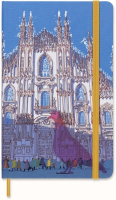 Блокнот Moleskine LIMITED EDITION I AM MILAN LEQP060IAMI Large 130х210мм 240стр. слоновая кость страницы линейка твердая обложка белый