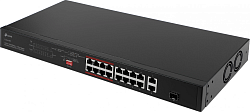 Коммутатор TP-Link TL-SL1218P (L2) 16x100Мбит/с 1x1Гбит/с 1xКомбо(1000BASE-T/SFP) 16PoE+ 150W неуправляемый