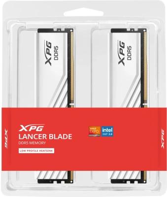 Память DDR5 2x16GB 6400MHz A-Data AX5U6400C3216G-DTLABWH XPG Lancer Blade RTL Gaming PC5-51200 CL32 DIMM ECC 288-pin 1.4В kit dual rank с радиатором Ret