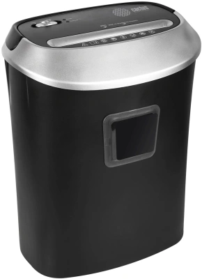 Шредер Cactus CS-SH-P6 черный/серый (секр.P-4) фрагменты 10лист. 21лтр. скрепки скобы пл.карты