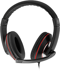 Наушники с микрофоном Оклик HS-L390G DRAGON черный/красный 1.8м мониторные оголовье (1100413)