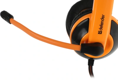 Наушники с микрофоном Defender Warhead G-120 оранжевый/черный 2м накладные оголовье (64099)