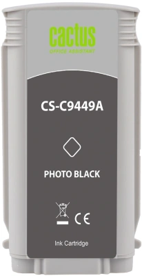 Картридж струйный Cactus CS-C9449A №70 черный (130мл) для HP DJ Z3100