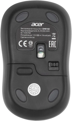 Мышь Acer OMR160 черный оптическая 1200dpi беспров. USB 3but (ZL.MCEEE.00M)