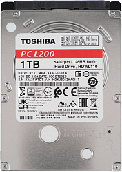 Жесткий диск Toshiba SATA-III 1Tb HDWL110UZSVA Notebook L200 Slim (5400rpm) 128Mb 2.5"