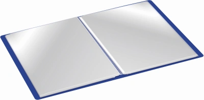 Папка с 80 прозр.вклад. Silwerhof Eco A4 пластик 0.7мм синий