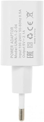 Сетевое зар./устр. Wiiix UNN-1-2-04-W 2.4A USB Type-C универсальное белый