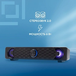 Саундбар Оклик OK-504S 2.0 6Вт черный