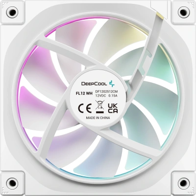 Вентилятор для корпуса Deepcool FL12 Wh ARGB 120х120x25 белый 4-pin 32дБ (R-FL12-WHAPN1-G)