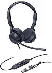 Гарнитура проводная Yealink UH42 SE Dual UC USB-C/A черный