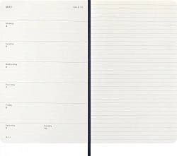 Еженедельник Moleskine CLASSIC SOFT WKNT Large 130х210мм 144стр. мягкая обложка синий сапфир
