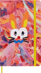 Блокнот Moleskine LIMITED EDITION YEAR OF THE RABBIT LECNYRABBITQP060A Large 130х210мм обложка текстиль 176стр. линейка розовый