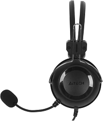 Наушники с микрофоном A4Tech HU-35 черный 2м накладные USB оголовье