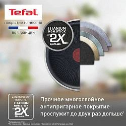 Сковорода блинная Tefal Force 4218522 круглая 22см покрытие: антипригарное ручка несъемная (без крышки) черный (9100048318)