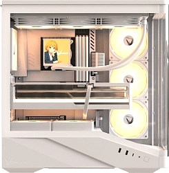 Корпус Formula Crystal U9 белый без БП ATX 2xUSB3.0 audio bott PSU