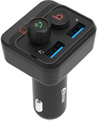 Автомобильный FM-модулятор Ritmix FMT-B100 черный MicroSD BT USB (80000554)