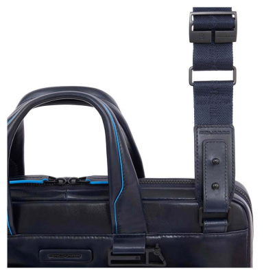 Деловая сумка Piquadro Blue Square Revamp CA6105B2V/BLU с отделением для ноутбука синий натур.кожа