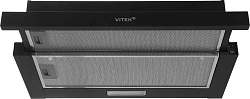Вытяжка встраиваемая Vitek VT-TH 6020 BK черный управление: кулисные переключатели (1 мотор)