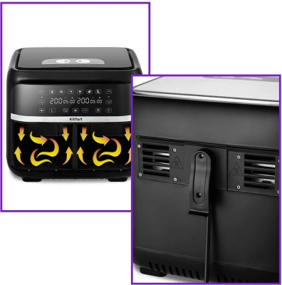 Аэрогриль Kitfort КТ-2248 2850Вт черный