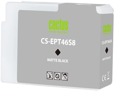 Картридж струйный Cactus CS-EPT46S8 T46S8 черный пигментный (30мл) для Epson SureColor SC-P700