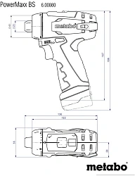 Дрель-шуруповерт Metabo Metabo PowerMaxx BS аккум. патрон:быстрозажимной (кейс в комплекте) (600984500)