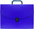 Портфель Бюрократ -BPP6BLUE 6 отдел. A4 пластик 0.7мм синий