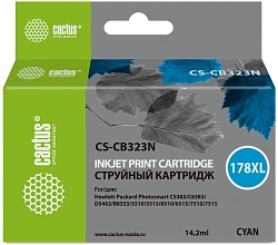 Картридж струйный Cactus CS-CB323N(CS-CB323) №178XL синий (14.6мл) для HP PS B8553/C5383/C6383/D5463/5510 с чипом
