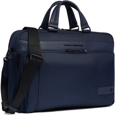 Деловая сумка Piquadro Wollem CA6637W129/BLU с отделением для ноутбука синий полиэстер/натур.кожа
