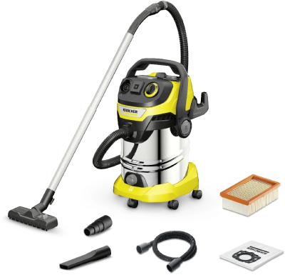 Строительный пылесос Karcher WD 6 P S V-30/8/35/T (YSY) 1300Вт (уборка: сухая/сбор воды) желтый