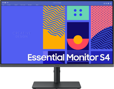 Монитор Samsung 27" Essential S4 S27C430GAIXCI черный IPS LED 16:9 HDMI матовая HAS Piv 1000:1 250cd 178гр/178гр 1920x1080 100Hz FreeSync VGA DP FHD USB 5.6кг