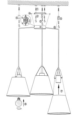 Светильник Hiper Grid H155-2 подвес. черный