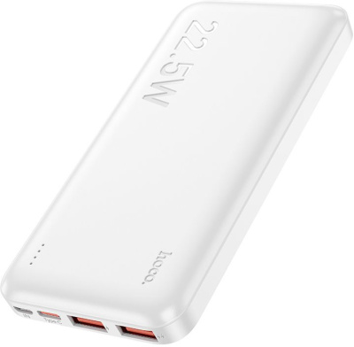 Мобильный аккумулятор Hoco J101 Astute 10000mAh QC3.0/PD3.0 22.5W 5A 2xUSB-A/USB-C белый (J101 ASTUTE WHITE)