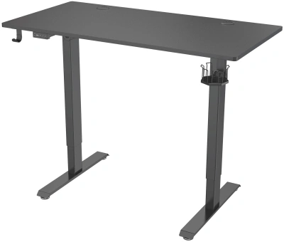 Стол для компьютера Cactus CS-ED-BBK с электроприводом столешница МДФ черный каркас черный (CS-ED-BBK)