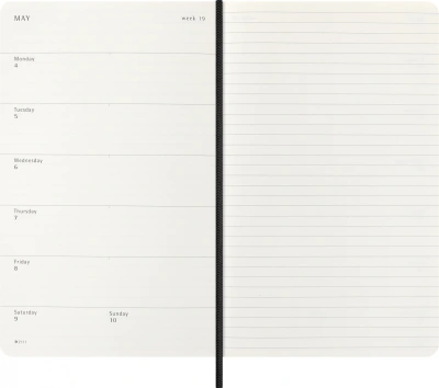 Еженедельник Moleskine PRECIOUS & ETHICAL MAMBA Large 130х210мм обложка экокожа 144стр. черный