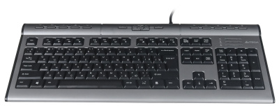 Клавиатура A4Tech KLS-7MUU серебристый/серый USB slim Multimedia (KLS-7MUU USB)