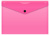 Конверт на кнопке Бюрократ Double Neon DNEPK804A5PINK A5 гориз. пластик 0.15мм розовый