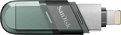 Флеш Диск Sandisk 128Gb iXpand Flip SDIX90N-128G-GN6NE USB3.1 зеленый/серебристый