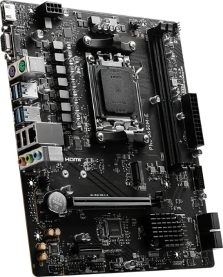 Материнская плата MSI PRO B650M-E SocketAM5 AMD B650 2xDDR5 mATX AC`97 8ch(7.1) GbLAN RAID+VGA+HDMI