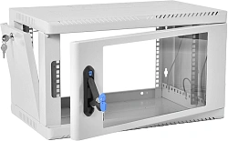 Шкаф коммутационный ЦМО (ШРН-6.350) настенный 6U 600x350мм пер.дв.стекл 200кг серый 300мм 11.43кг 180град. 345мм IP20 металл