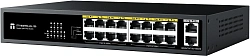 Коммутатор Netis ST118GHPDI-2G-130 16x100Мбит/с 2x1Гбит/с 16PoE 130W неуправляемый