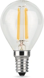 Лампа филам. Gauss Filament 5Вт цок.:E14 свеча 220B св.свеч.бел.нейт. (упак.:10шт) (105801205)