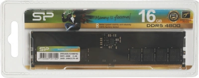 Память DDR5 16GB 4800MHz Silicon Power SP016GBLVU480F02 RTL PC5-38400 CL40 DIMM 288-pin 1.1В dual rank Ret