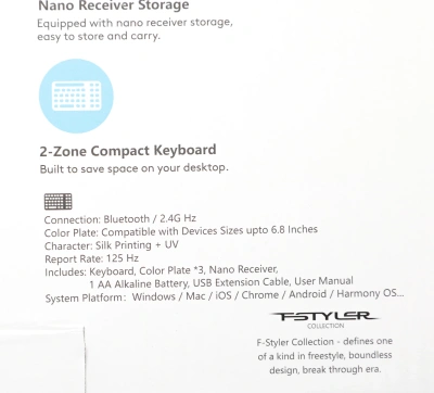 Клавиатура A4Tech Fstyler FBK25 белый/серый USB беспроводная BT/Radio slim Multimedia