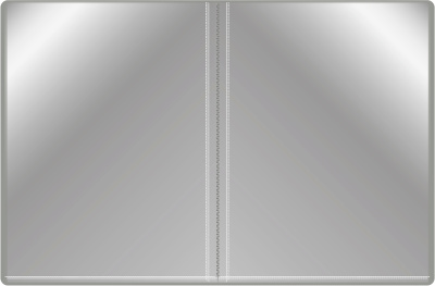 Папка с 20 прозр.вклад. Бюрократ -BPV20GREY A4 пластик 0.6мм торц.карм с бум. встав серый