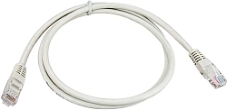 Патч-корд Rexant 18-1004 UTP RJ-45 вил.-вилка RJ-45 кат.5E 1.5м серый ПВХ